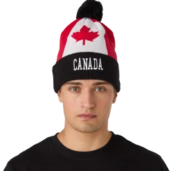 Outlet Canada Flag Pom Knit Flag|Mützen