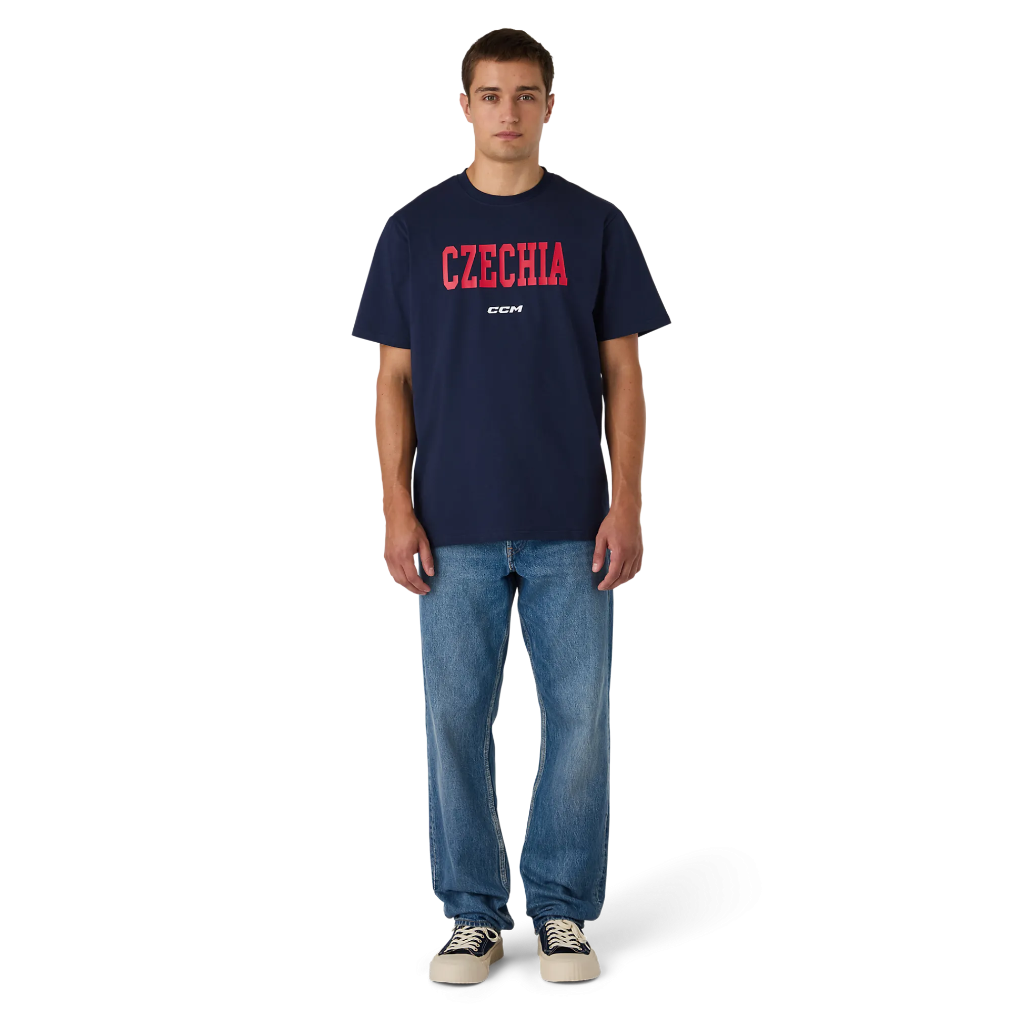 Online Kurzäreige T-hirt it tchechicher Fagge Herren Flag|Oberteile